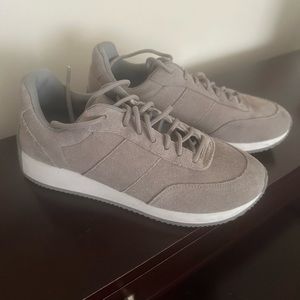 Grey suede sneakers